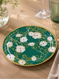 Assiette dessert design verte florale Guzzini collection Fusion