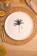 Assiette plate palmier
